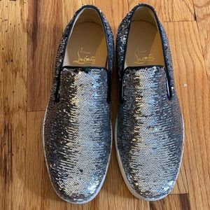 Christian Louboutin Paillette sneakers silver